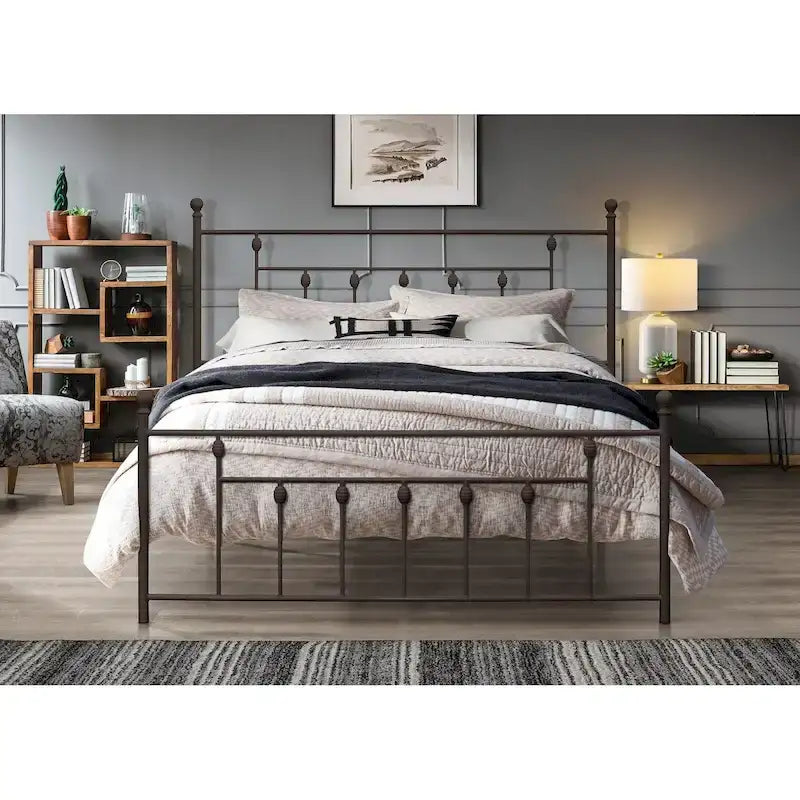 Melia Metal Bed Frame with Platform Design 14