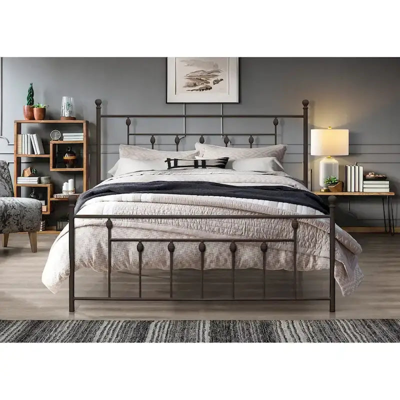 Melia Metal Bed Frame with Platform Design 1