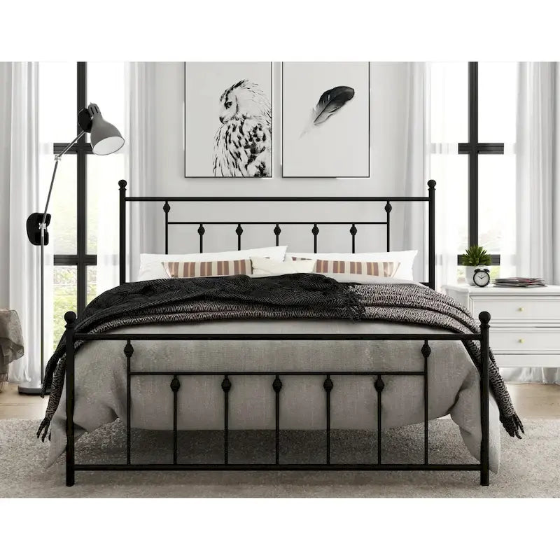 Melia Metal Bed Frame with Platform Design 6
