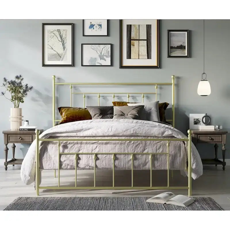 Melia Metal Bed Frame with Platform Design 8