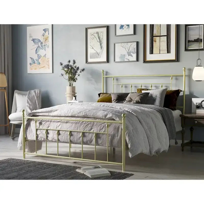 Melia Metal Bed Frame with Platform Design 9