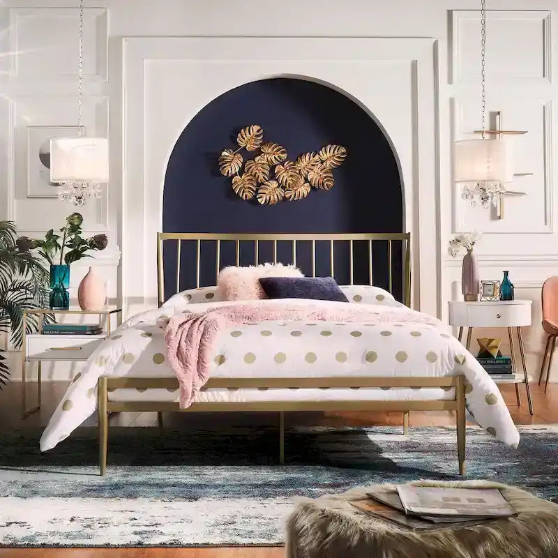 iNSPIRE Q Bold Parkcrest Gold Metal Bed 1