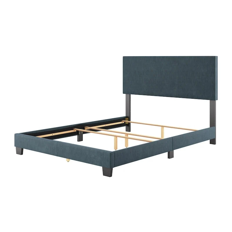 Nova Contemporary Queen Bed with Upholstered Design – Box Spring Needed 8
