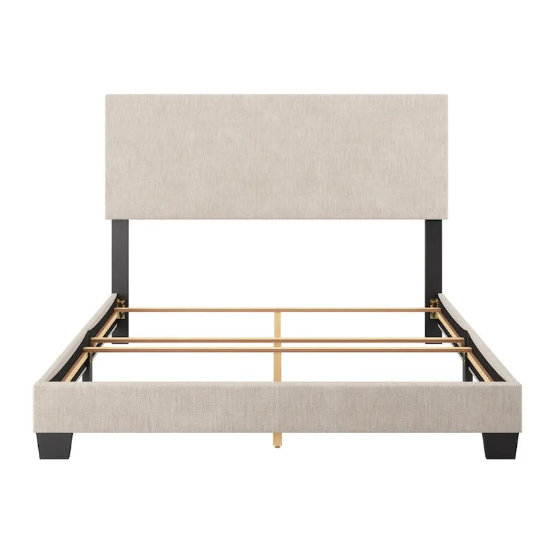 Nova Contemporary Queen Bed with Upholstered Design – Box Spring Needed 11