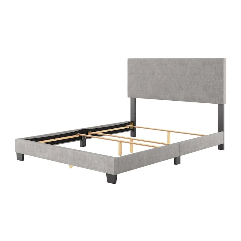 Nova Contemporary Queen Bed with Upholstered Design – Box Spring Needed 16