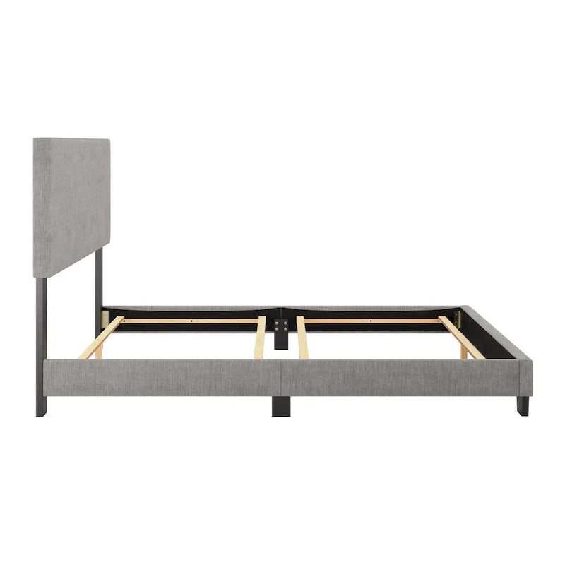 Nova Contemporary Queen Bed with Upholstered Design – Box Spring Needed 18