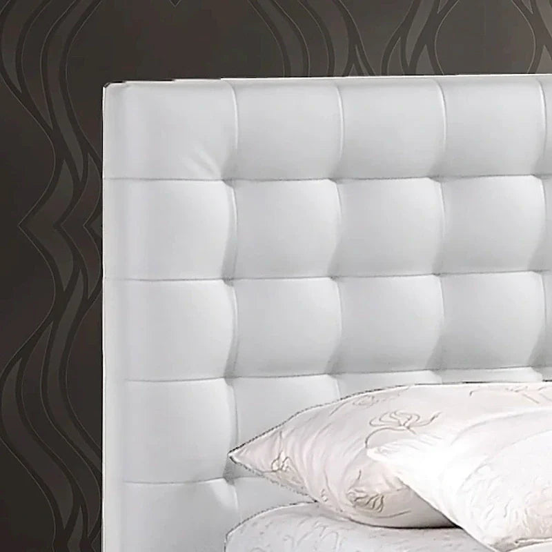 Madison Contemporary White Queen Platform Bed 2