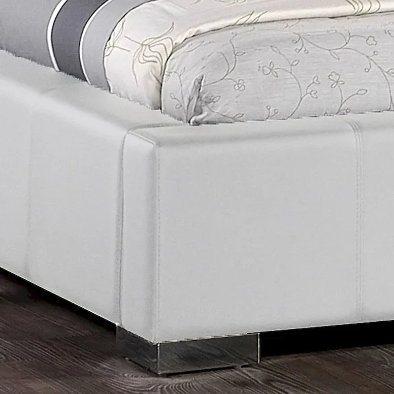 Madison Contemporary White Queen Platform Bed 3