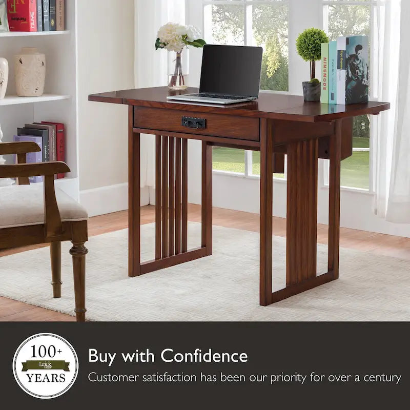 Leick Home Mission Style Writing and Computer Desk 9