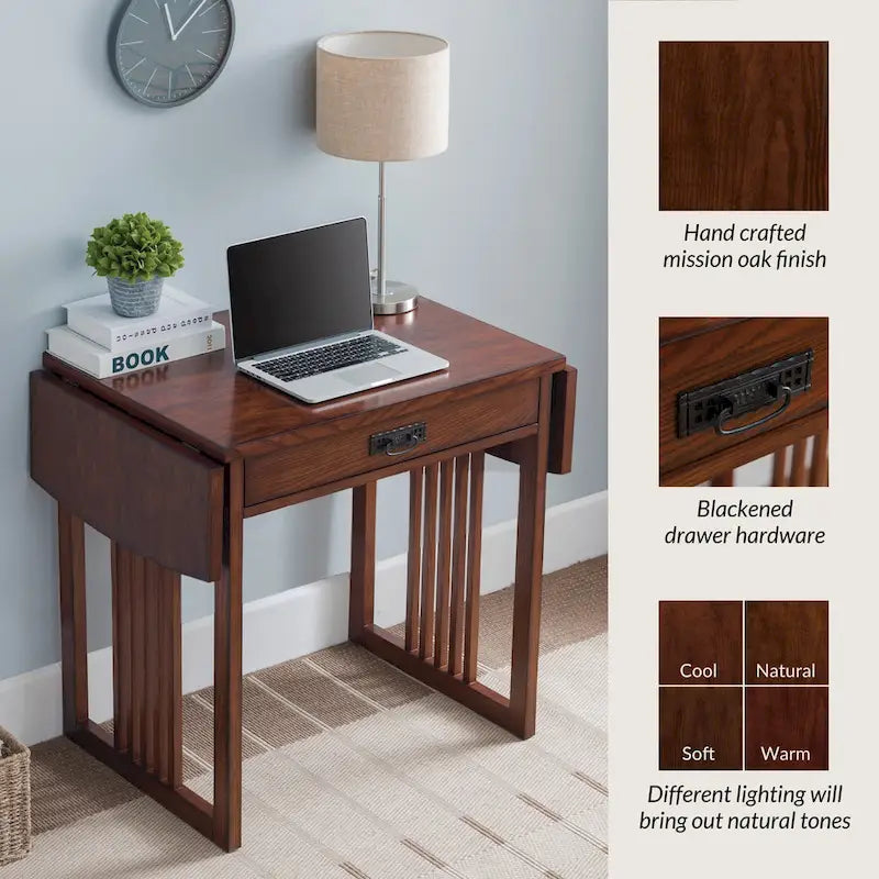Leick Home Mission Style Writing and Computer Desk 10