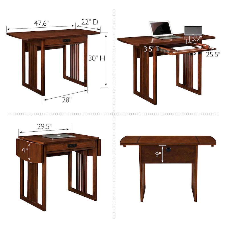 Leick Home Mission Style Writing and Computer Desk 11