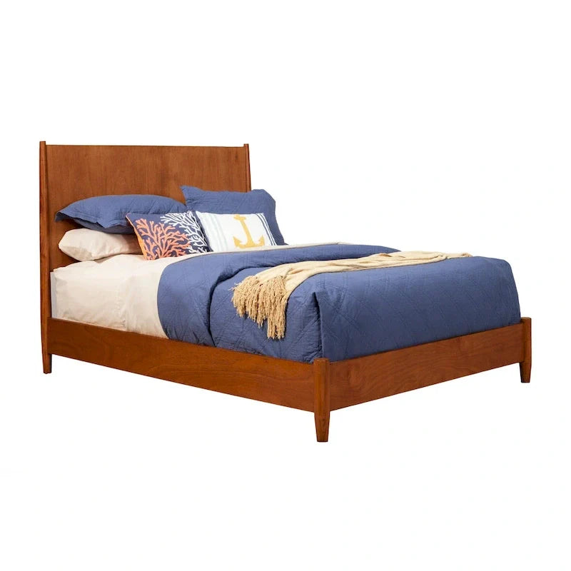 Carson Carrington Grenivik Mid-Century Modern Bed with Panel Design 1