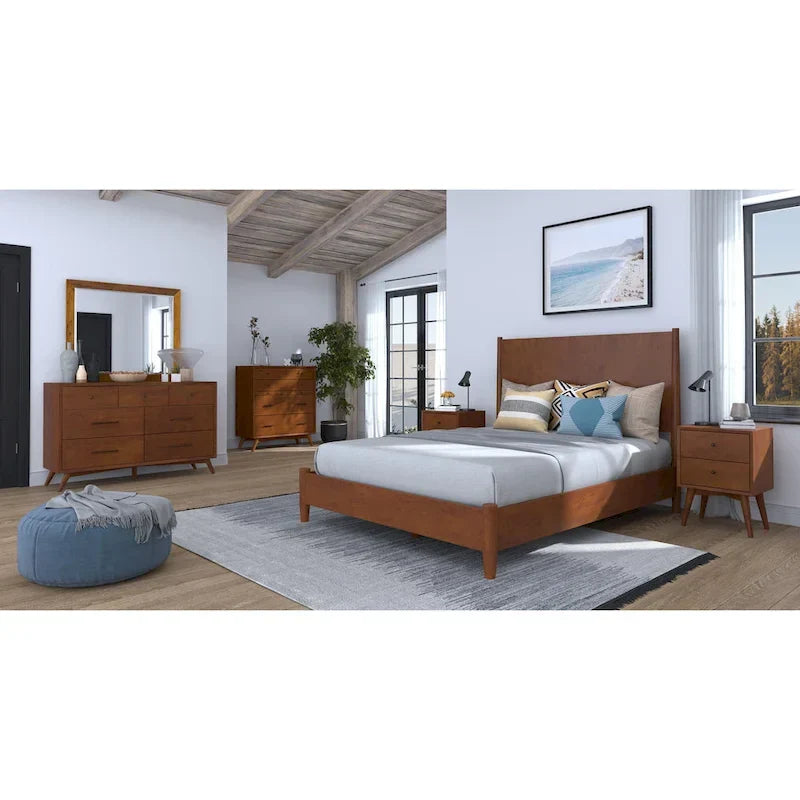 Carson Carrington Grenivik Mid-Century Modern Bed with Panel Design 6