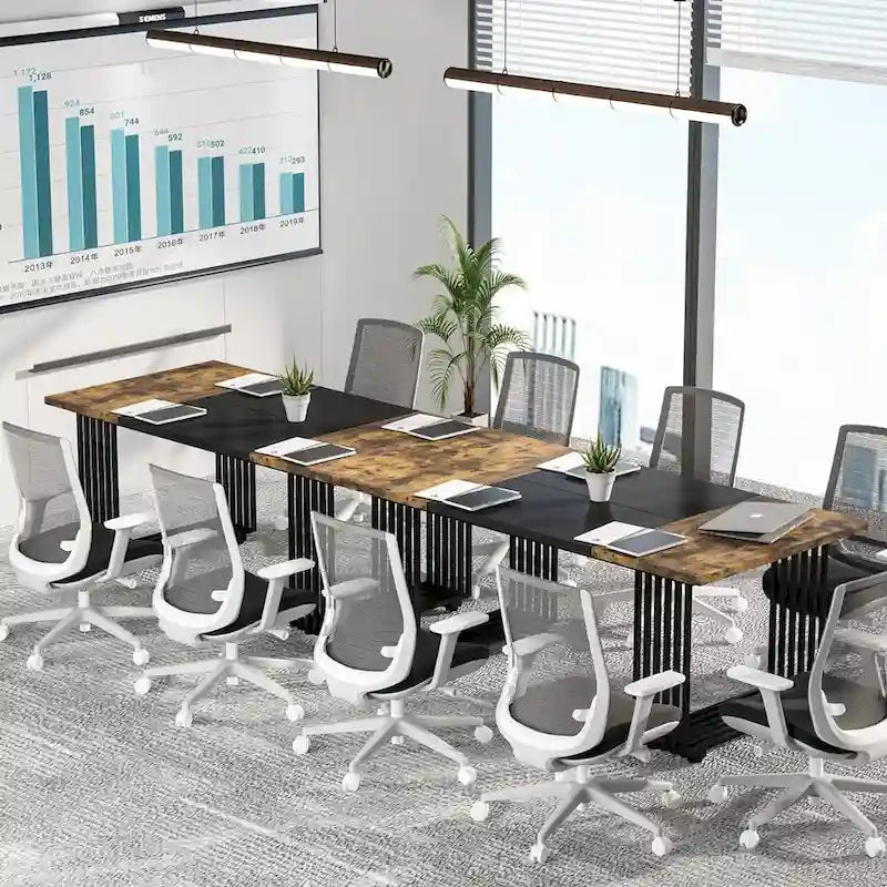 70.9" Contemporary White Executive Desk with Gold Metal Frame 19