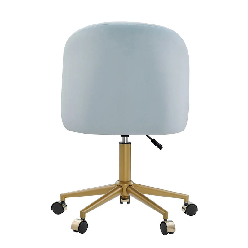 Curved Velvet Swivel Desk Chair - Aubrie Collection 14