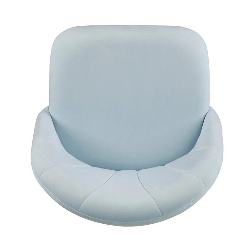 Curved Velvet Swivel Desk Chair - Aubrie Collection 15