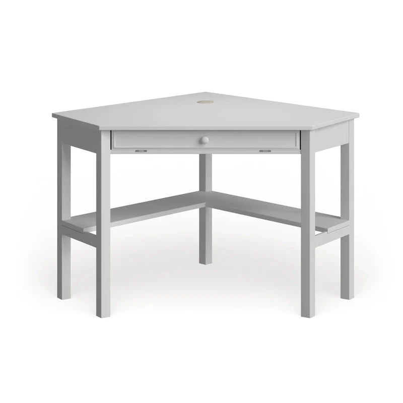 SEI Furniture Crescent Corner Desk in White Birch 2
