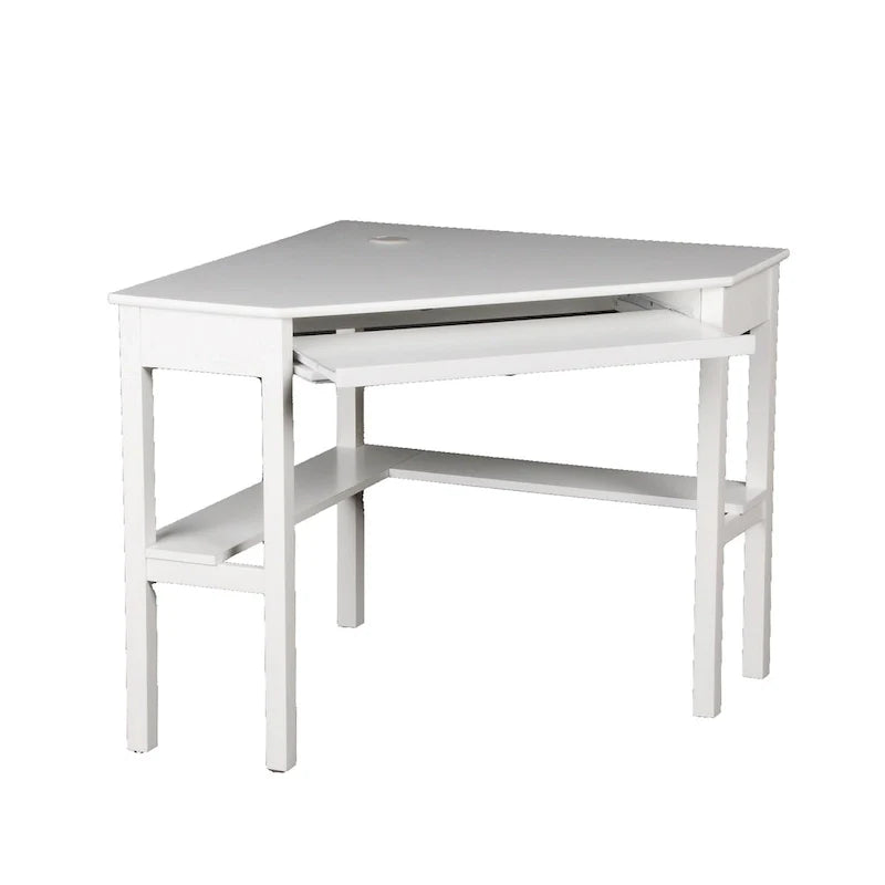 SEI Furniture Crescent Corner Desk in White Birch 3