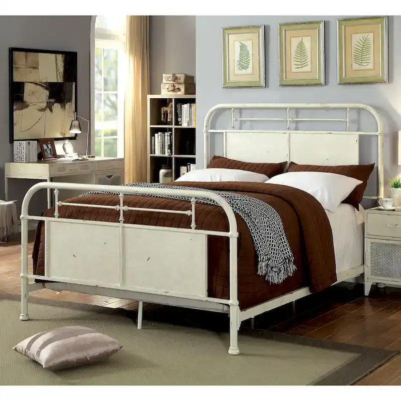 Furniture of America Industrial Metal Panel Bed with Support Legs 10