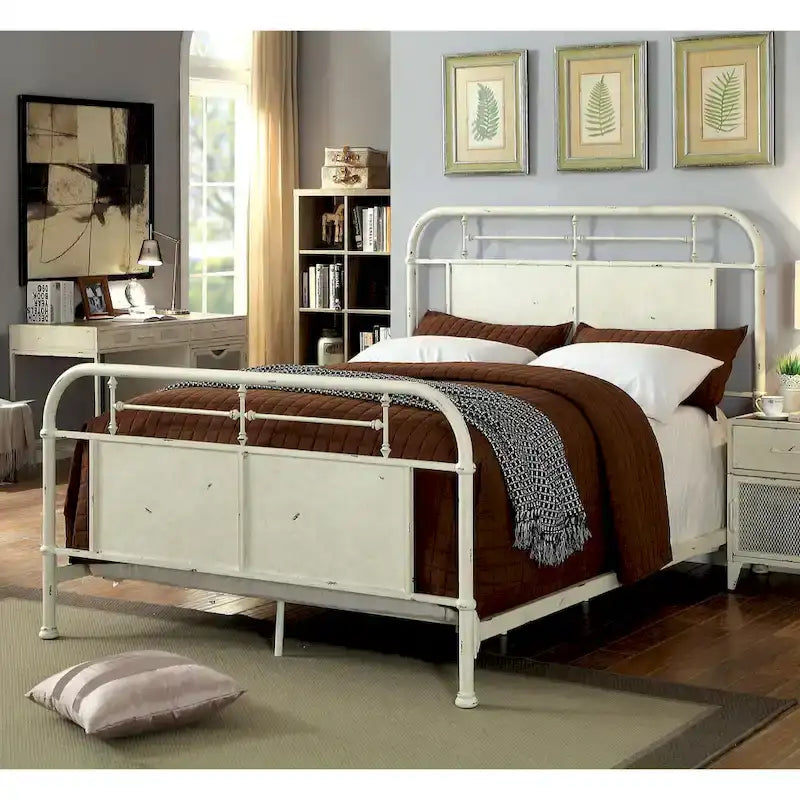 Furniture of America Industrial Metal Panel Bed with Support Legs 2