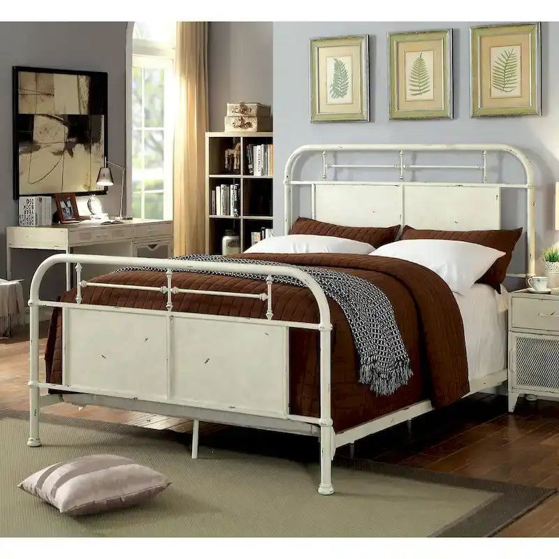 Furniture of America Industrial Metal Panel Bed with Support Legs 9