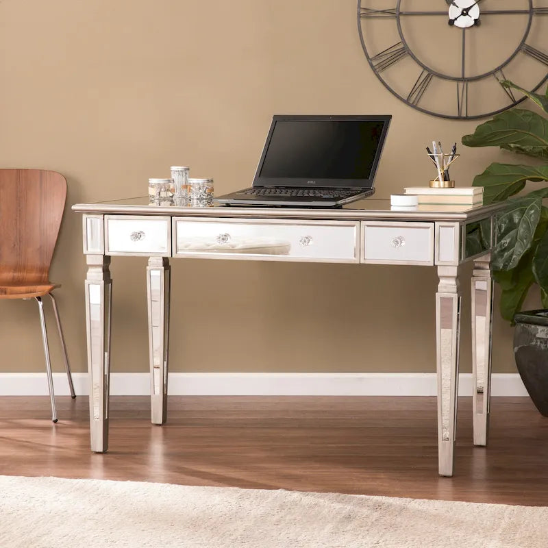 SEI Furniture Wheaton Glamorous Mirror Writing Desk 2