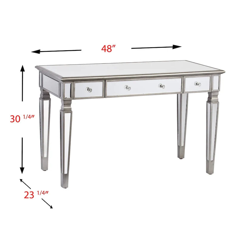 SEI Furniture Wheaton Glamorous Mirror Writing Desk 6