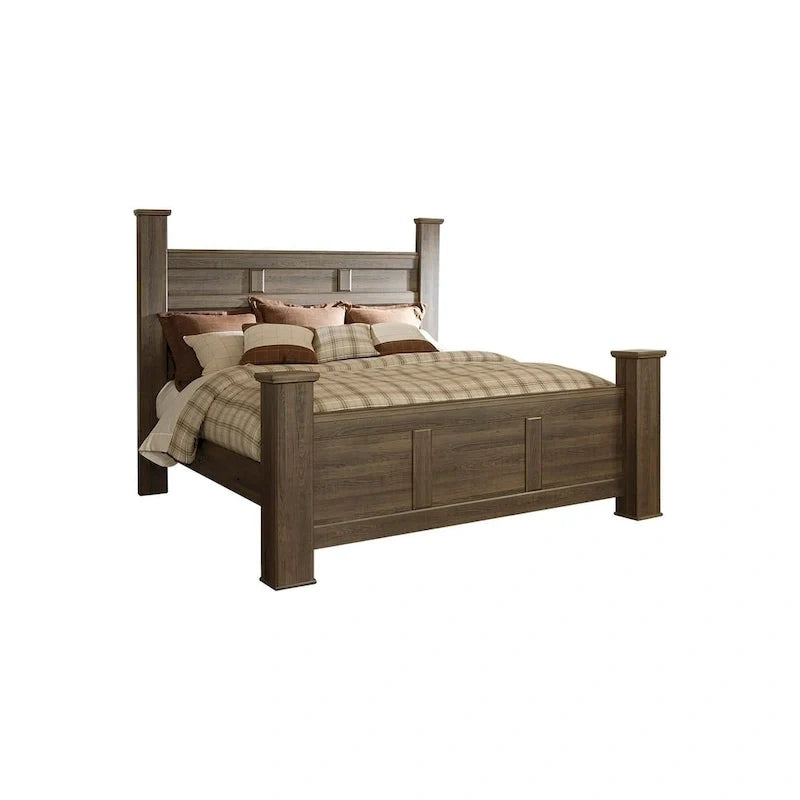 Juararo Dark Brown Canopy Bed 3