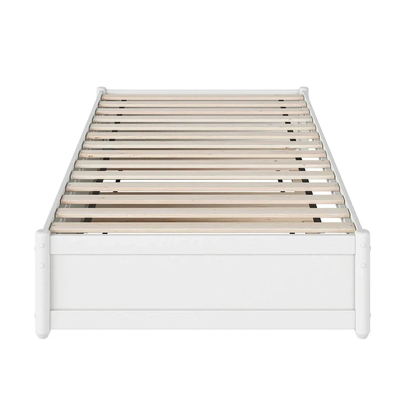 Barcelona Twin XL Trundle Panel Bed with Platform Design 3