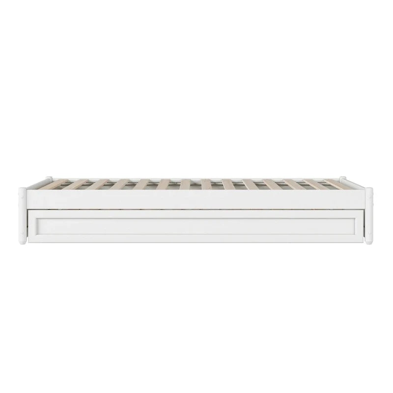 Barcelona Twin XL Trundle Panel Bed with Platform Design 4