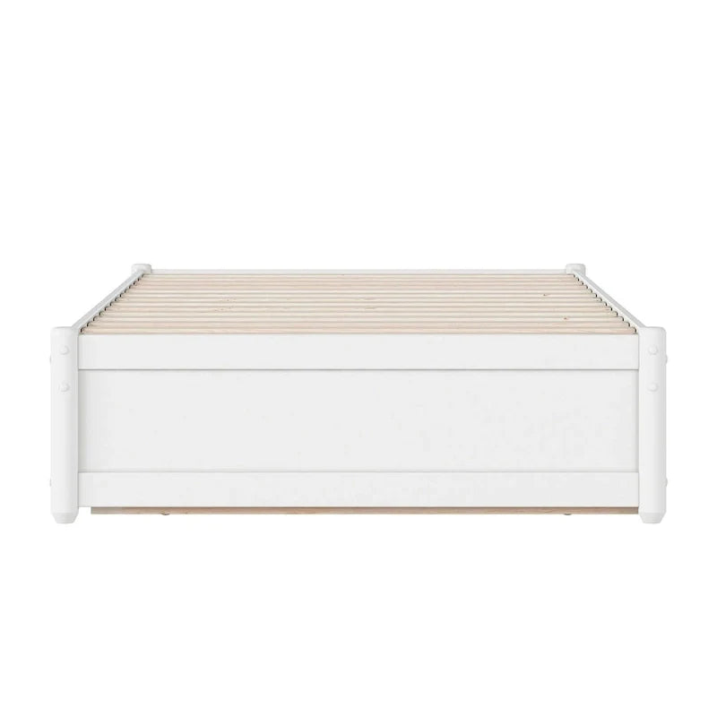 Barcelona Twin XL Trundle Panel Bed with Platform Design 5