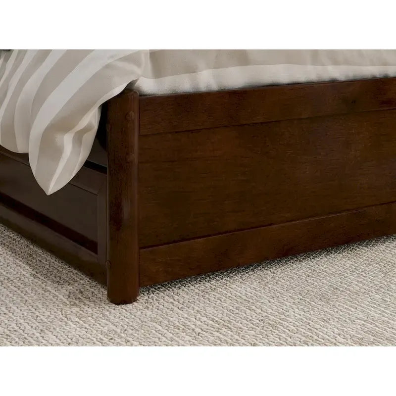Barcelona Twin XL Trundle Panel Bed with Platform Design 13