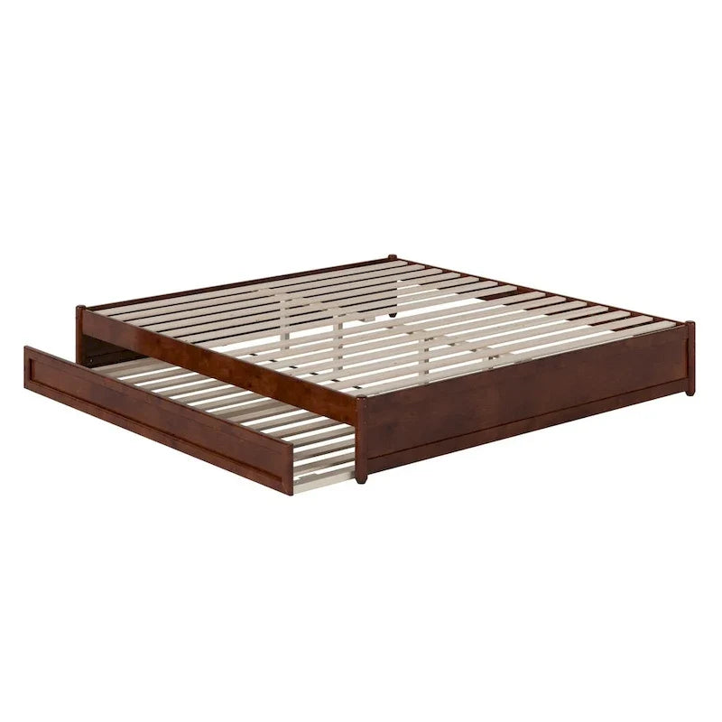 Barcelona Twin XL Trundle Panel Bed with Platform Design 14