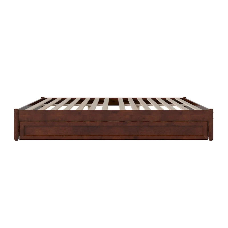 Barcelona Twin XL Trundle Panel Bed with Platform Design 17
