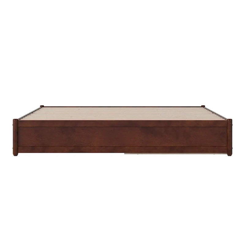 Barcelona Twin XL Trundle Panel Bed with Platform Design 18