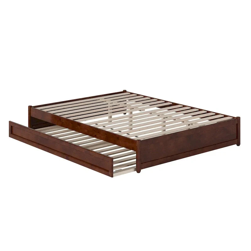 Barcelona Twin XL Trundle Panel Bed with Platform Design 26