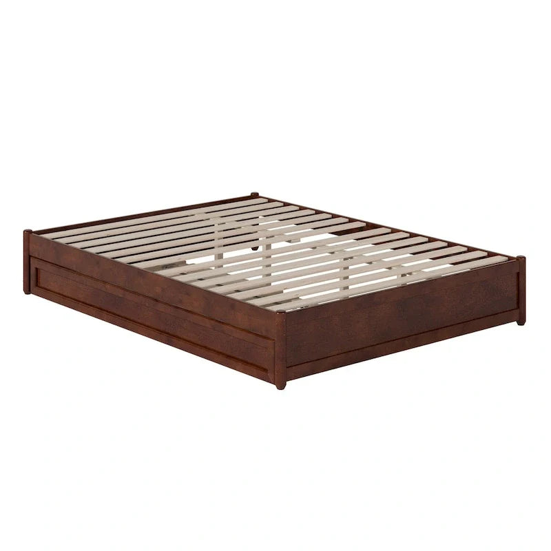 Barcelona Twin XL Trundle Panel Bed with Platform Design 27
