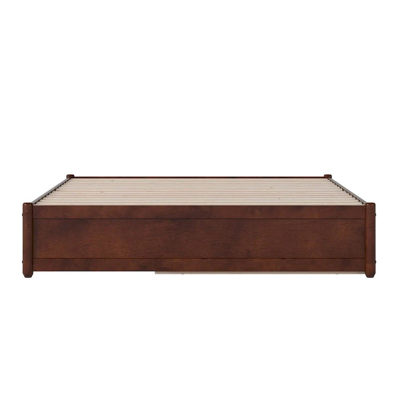 Barcelona Twin XL Trundle Panel Bed with Platform Design 30