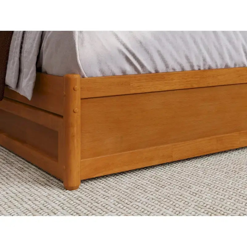 Barcelona Twin XL Trundle Panel Bed with Platform Design 38