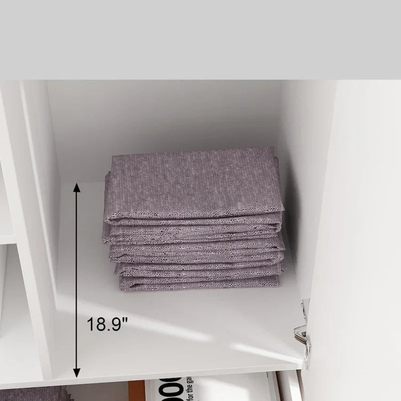 Modern Wardrobe Armoire with Mirror Door Hanging Rod and Drawers 18