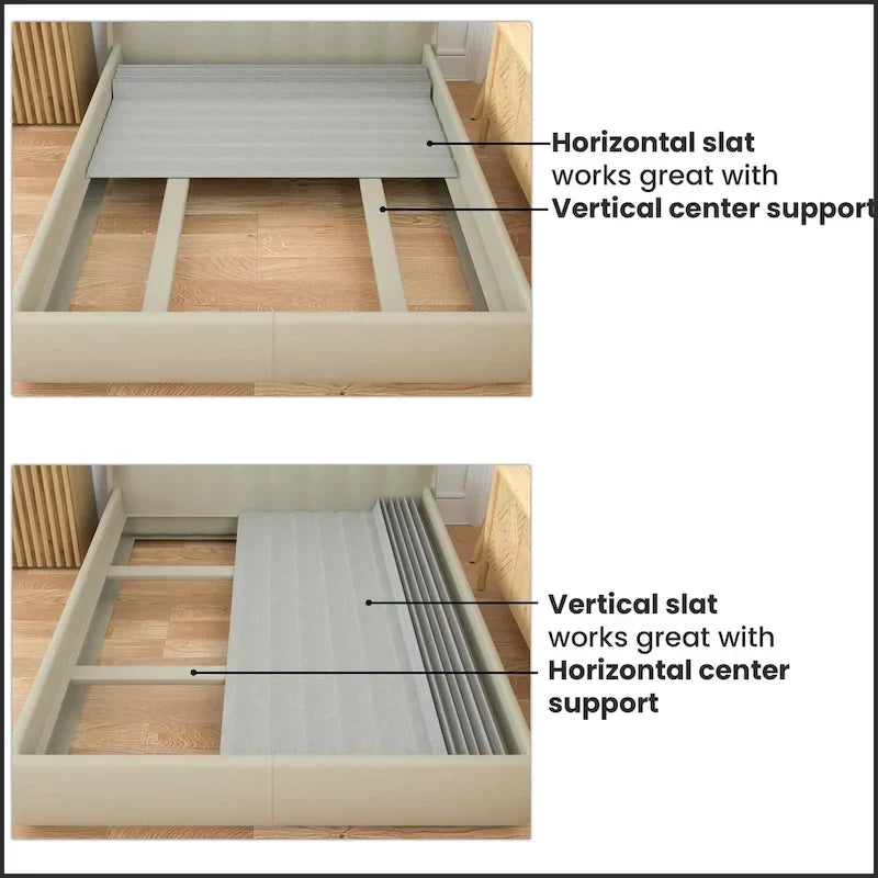 0.75-Inch Vertical Heavy-Duty Wooden Mattress Support Slats with Cover 2
