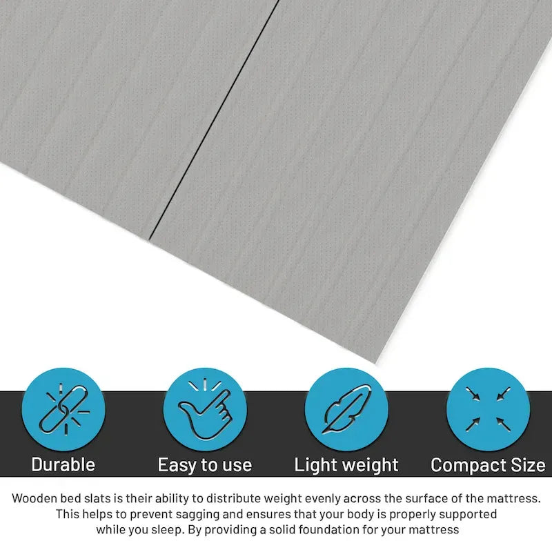 0.75-Inch Vertical Heavy-Duty Wooden Mattress Support Slats with Cover 4