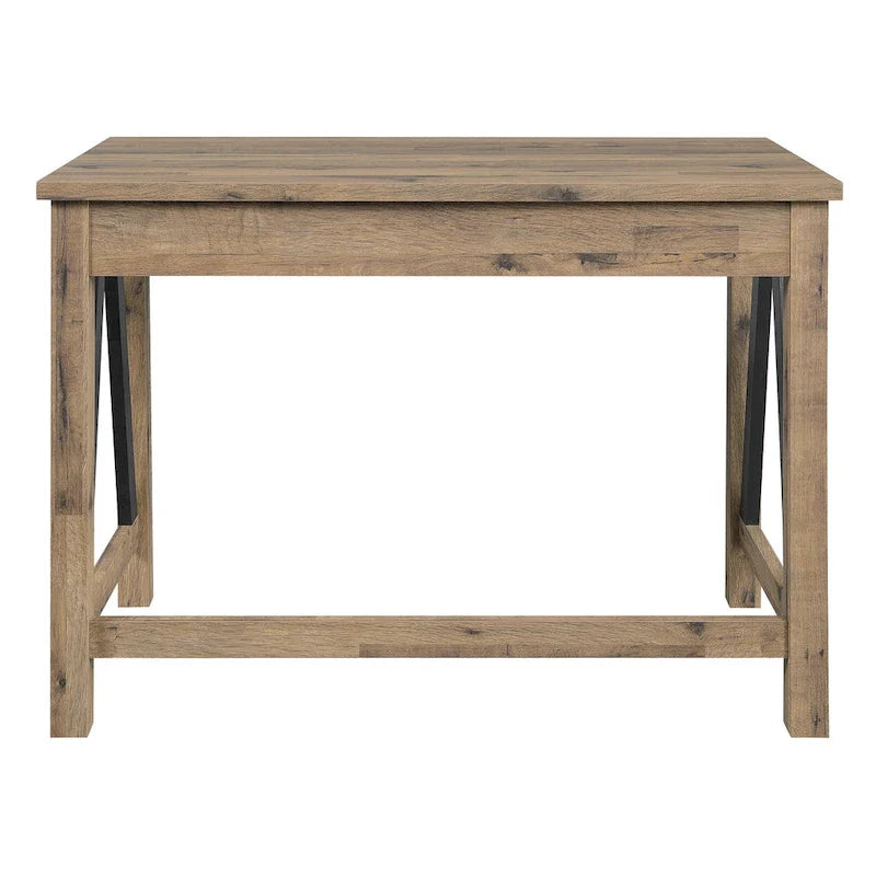 Salvage Oak Quinton Writing Desk with Drawer 9