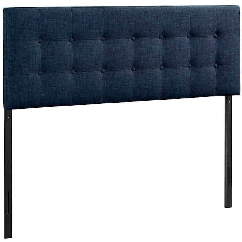 Hixson Elegant Dark Blue Fabric King Size Headboard 2