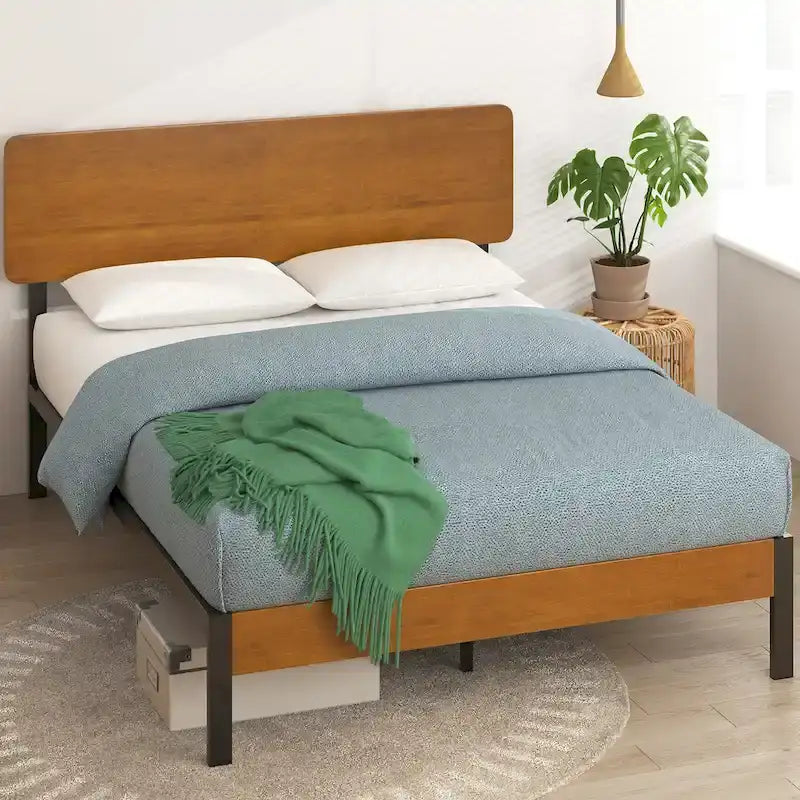ZINUS Priage Black Metal Platform Bed Frame 1