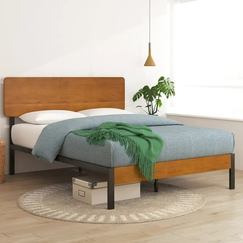 ZINUS Priage Black Metal Platform Bed Frame 9