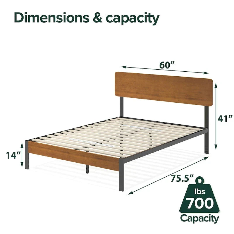 ZINUS Priage Black Metal Platform Bed Frame 12
