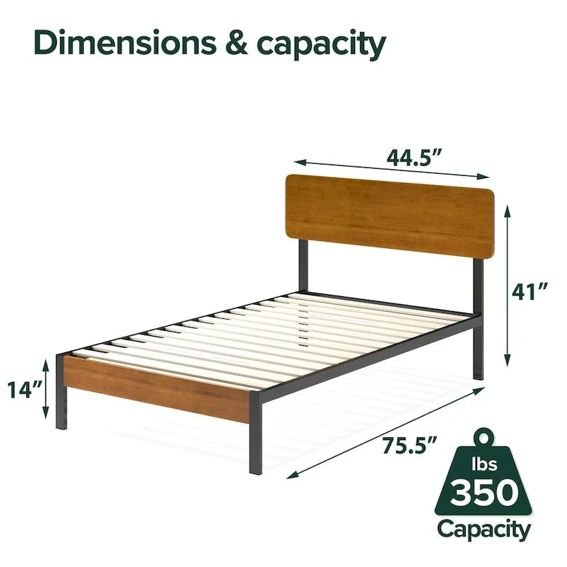 ZINUS Priage Black Metal Platform Bed Frame 13