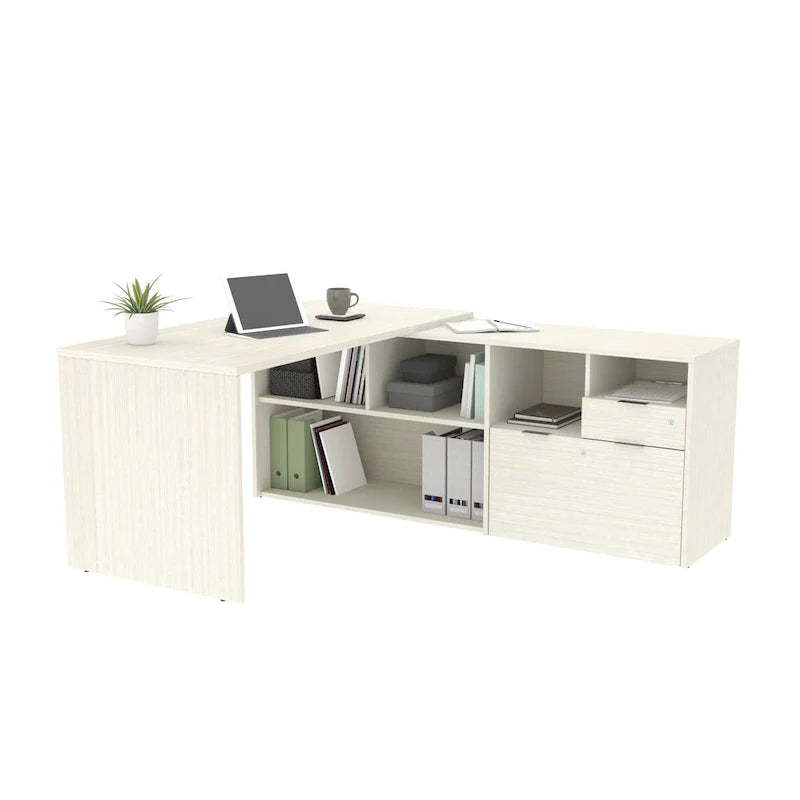 Bestar i3 Plus L-Shaped Desk with 2 Drawers 14
