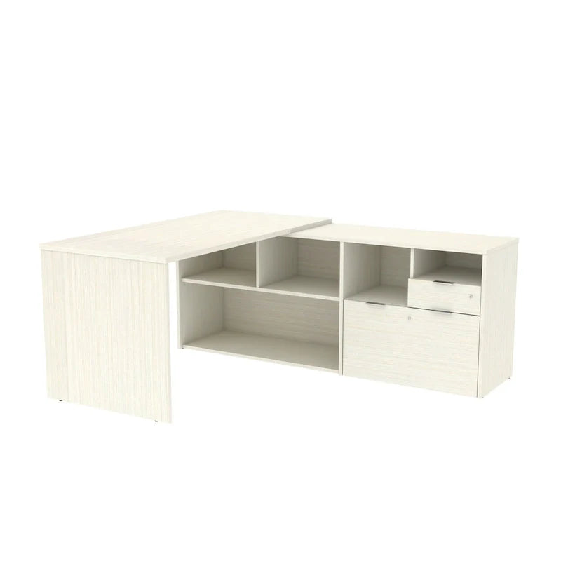 Bestar i3 Plus L-Shaped Desk with 2 Drawers 17